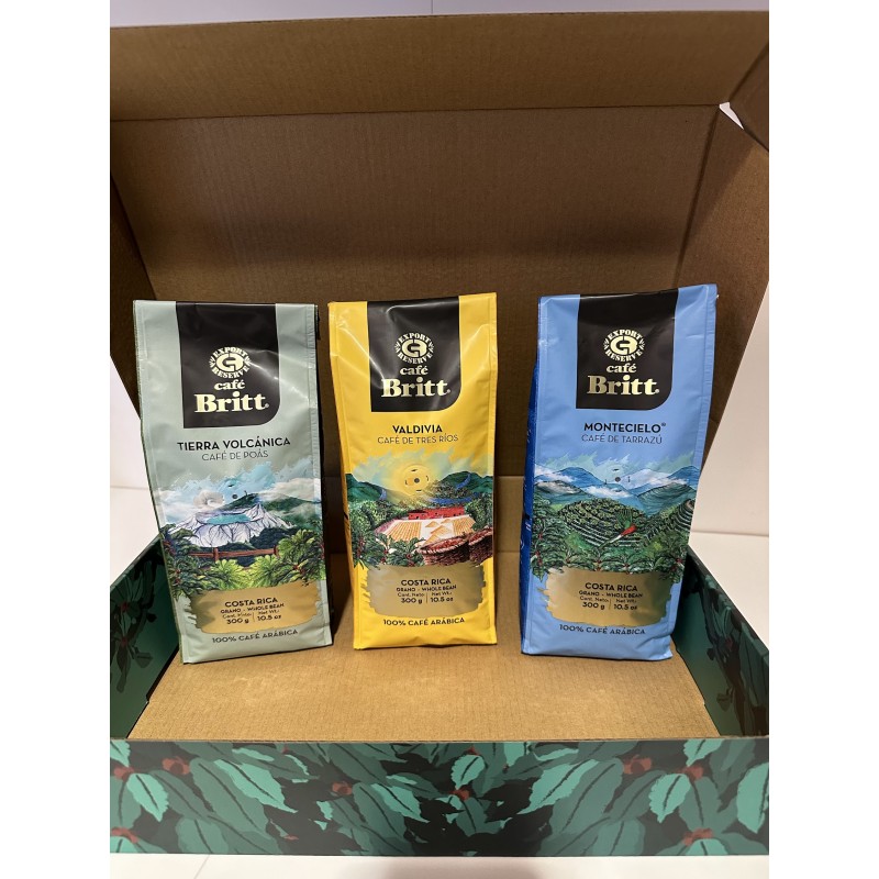 Café Britt® — Costa Rican Origins kafijas komplekts (300g) (3 iepakojumi) (Tarrazú, Tres Ríos & Poás) — kafijas pupiņas, arabikas kafija, košers, bez lipekļa, gardēdis un vidēji gaišs un tumšs grauzdējums Café Britt® — Costa Rican Origins kafijas komplekts (300g) (3 iepakojumi) (Tarrazú, Tres Ríos & Poás) — kafijas pupiņas, arabikas kafija, košers, bez lipekļa, gardēdis un vidēji gaišs un tumšs grauzdējums
